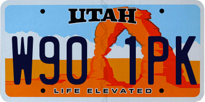 UT license plate W901PK