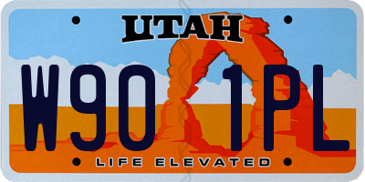 UT license plate W901PL