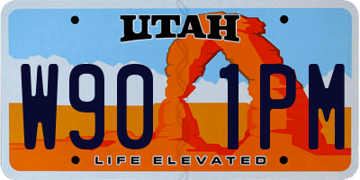 UT license plate W901PM