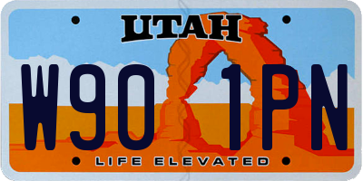 UT license plate W901PN