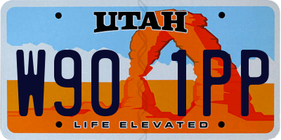 UT license plate W901PP