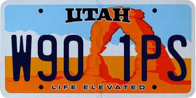 UT license plate W901PS