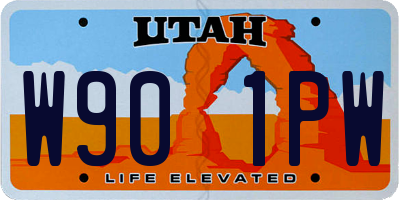 UT license plate W901PW