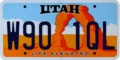 UT license plate W901QL