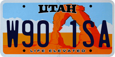 UT license plate W901SA