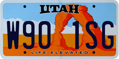 UT license plate W901SG
