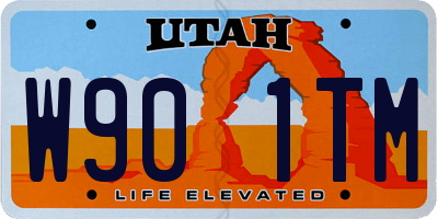 UT license plate W901TM