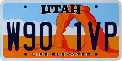 UT license plate W901VP