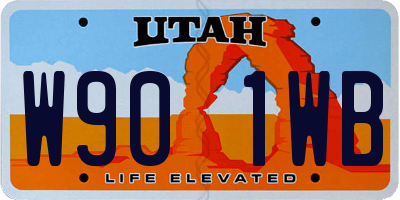 UT license plate W901WB