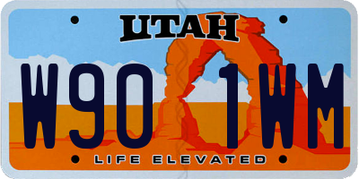 UT license plate W901WM