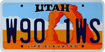 UT license plate W901WS