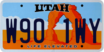 UT license plate W901WY