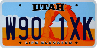UT license plate W901XK