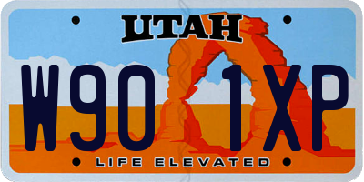 UT license plate W901XP