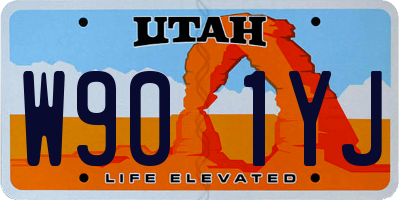 UT license plate W901YJ