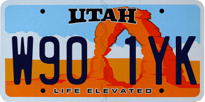 UT license plate W901YK