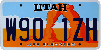 UT license plate W901ZH