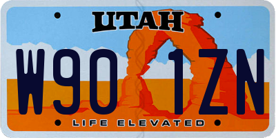 UT license plate W901ZN