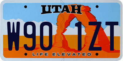 UT license plate W901ZT