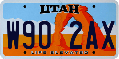 UT license plate W902AX