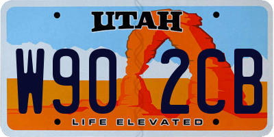 UT license plate W902CB