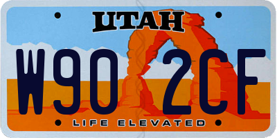 UT license plate W902CF