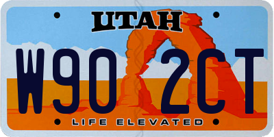 UT license plate W902CT
