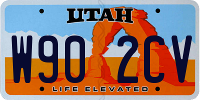 UT license plate W902CV