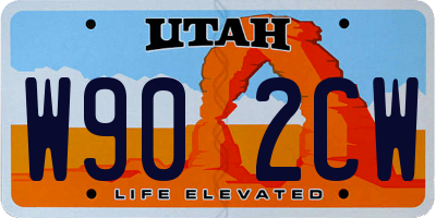 UT license plate W902CW