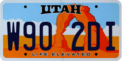 UT license plate W902DI