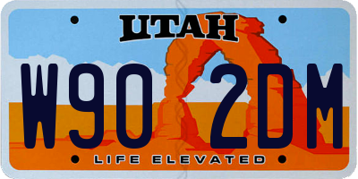 UT license plate W902DM