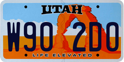 UT license plate W902DO