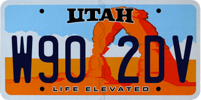 UT license plate W902DV