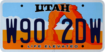 UT license plate W902DW