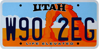 UT license plate W902EG