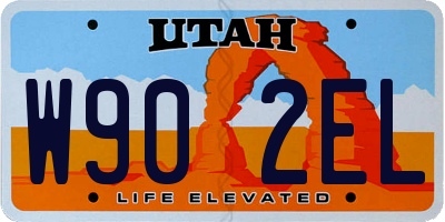 UT license plate W902EL