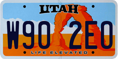 UT license plate W902EO