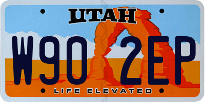 UT license plate W902EP