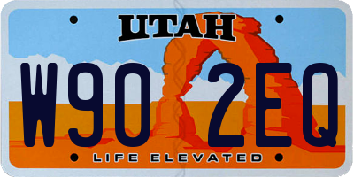UT license plate W902EQ