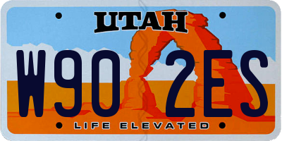 UT license plate W902ES