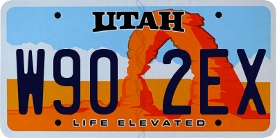 UT license plate W902EX