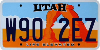 UT license plate W902EZ