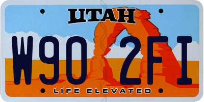 UT license plate W902FI