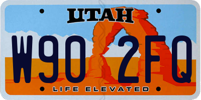 UT license plate W902FQ