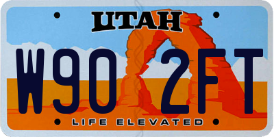 UT license plate W902FT