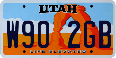 UT license plate W902GB