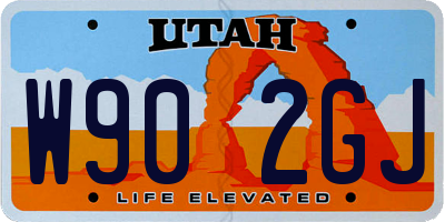 UT license plate W902GJ