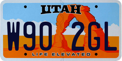 UT license plate W902GL