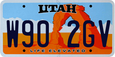UT license plate W902GV