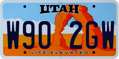 UT license plate W902GW